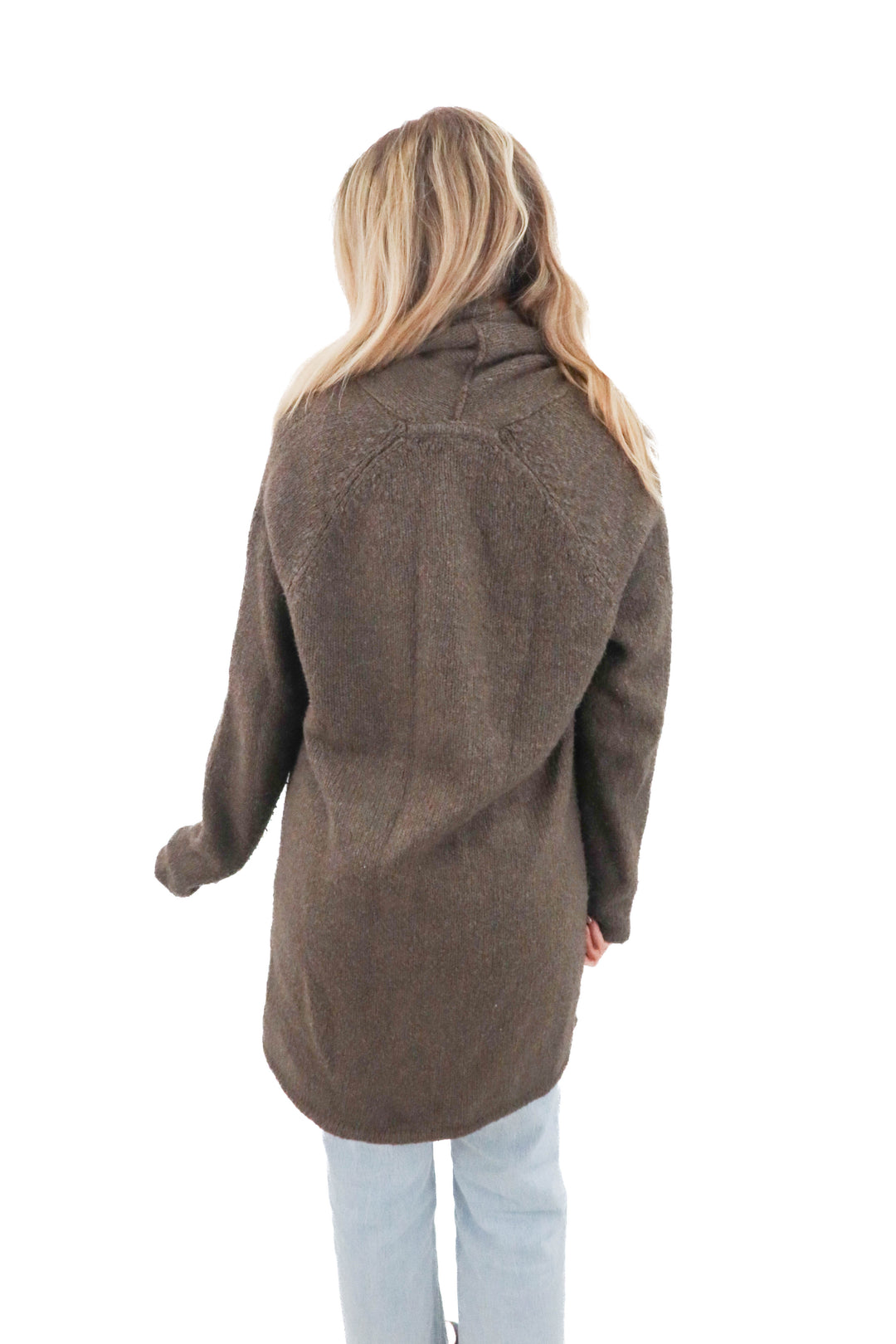 vince brown silk blend cardigan (m; retail $398)