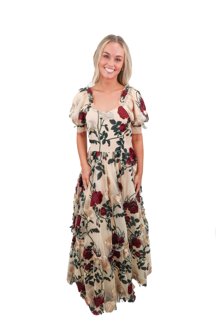 Ivy City tulle floral dress (S; retail $188)