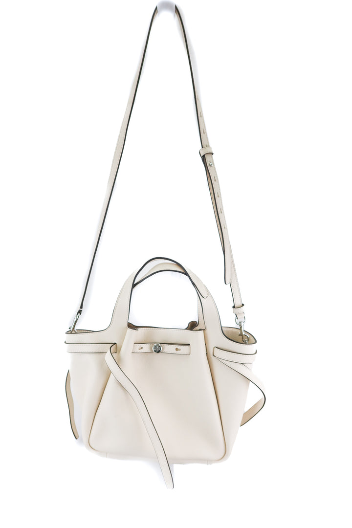 Tory Burch romy cream leather purse (retails $395)