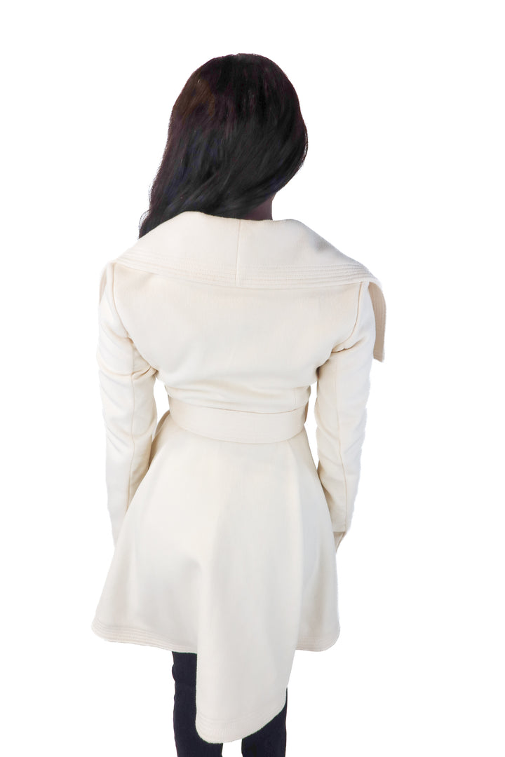 BCBG white “Amanda” coat NWT (xs; retails for $398)