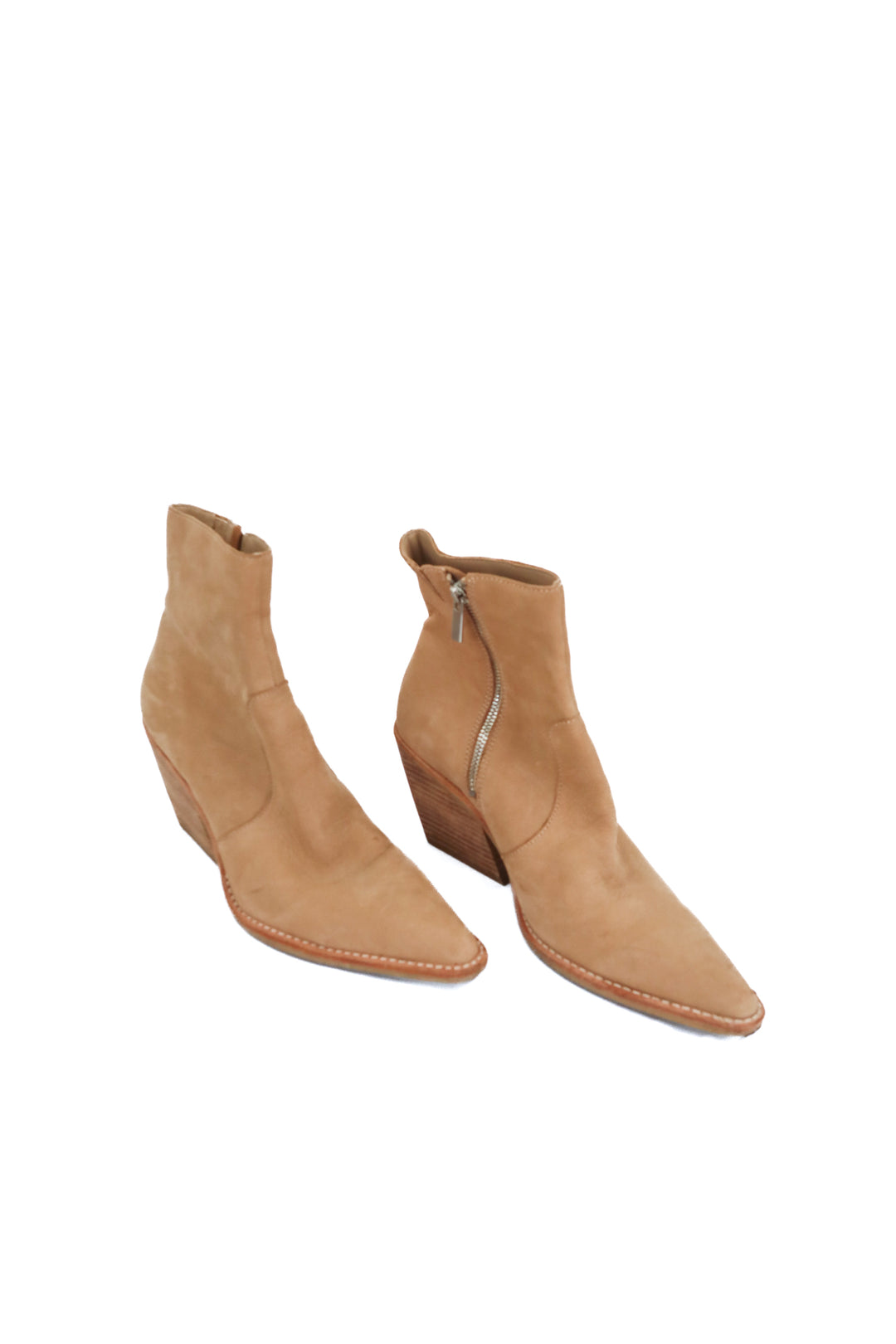 dolce vita light brown leather boots (10; retail $170)