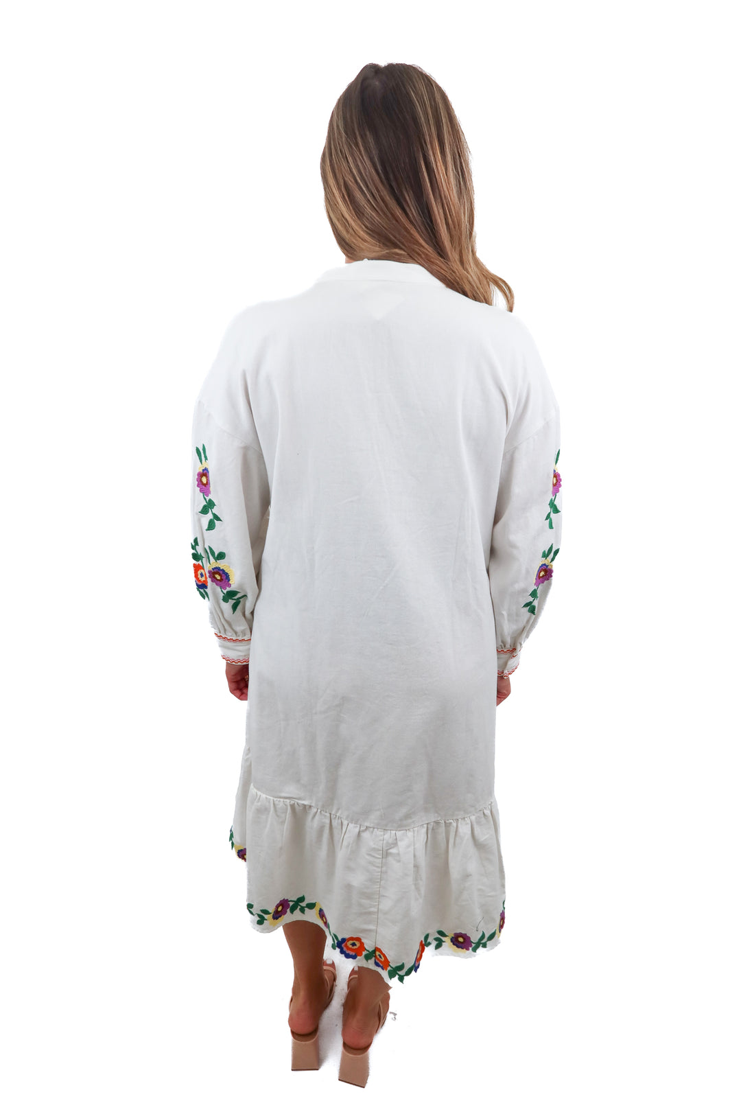 sezane white denim floral maxi dress (36)