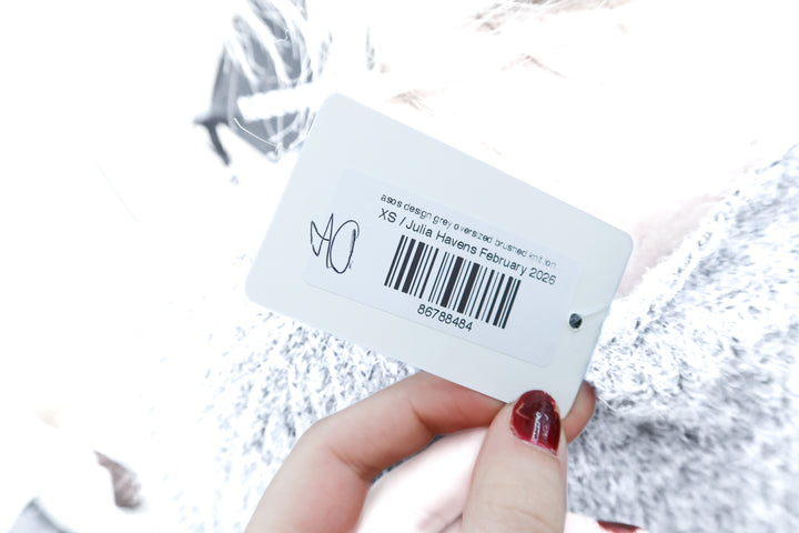 asos design grey oversized brushed knit long cardigan (XS; retail $77)