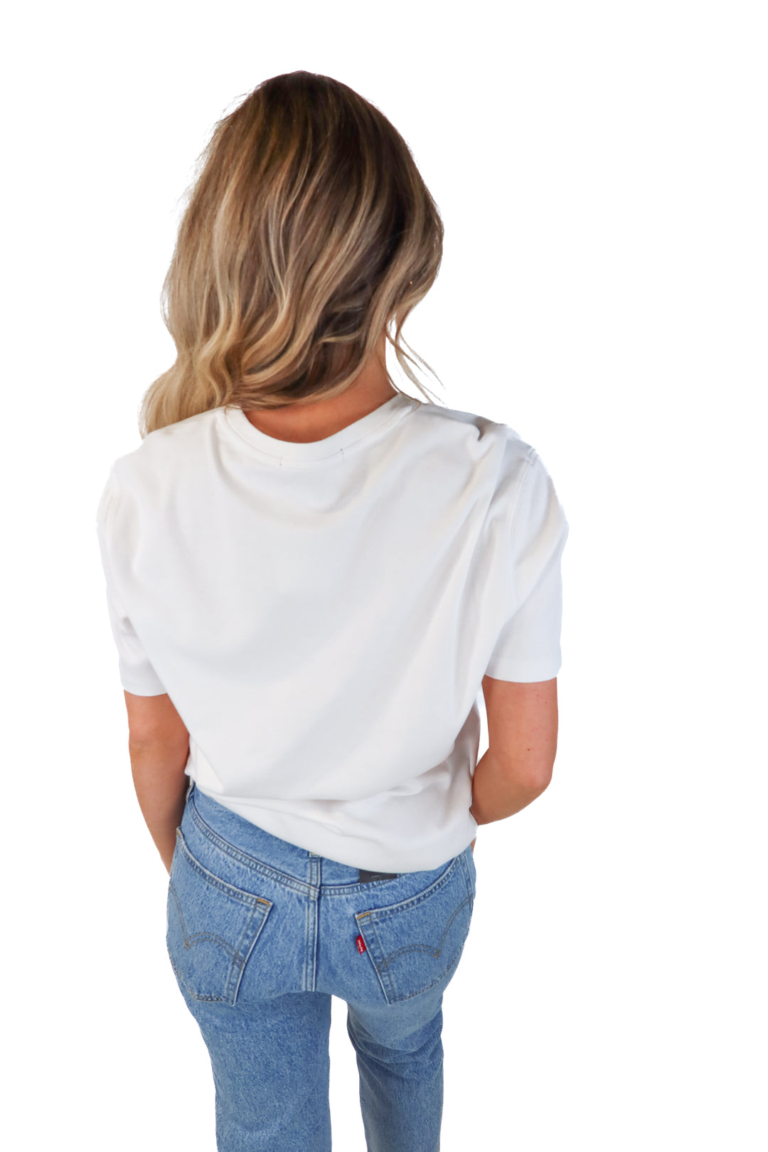 Robert Barakett long white tee (L)