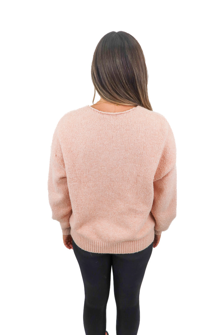 pretty garden pink tie front cardigan (m)