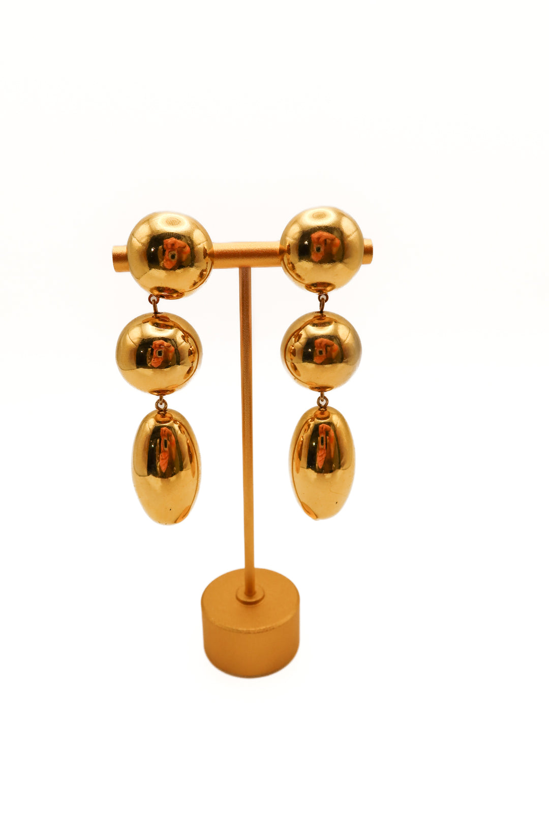 Gold chunky dangle earrings