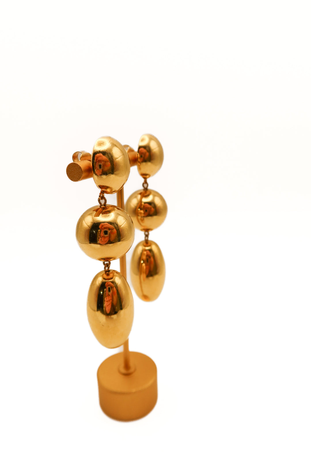 Gold chunky dangle earrings