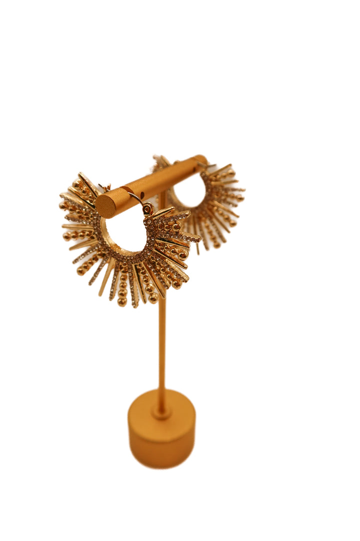 Baublebar gold spike rhinestone earrings (retail $44)