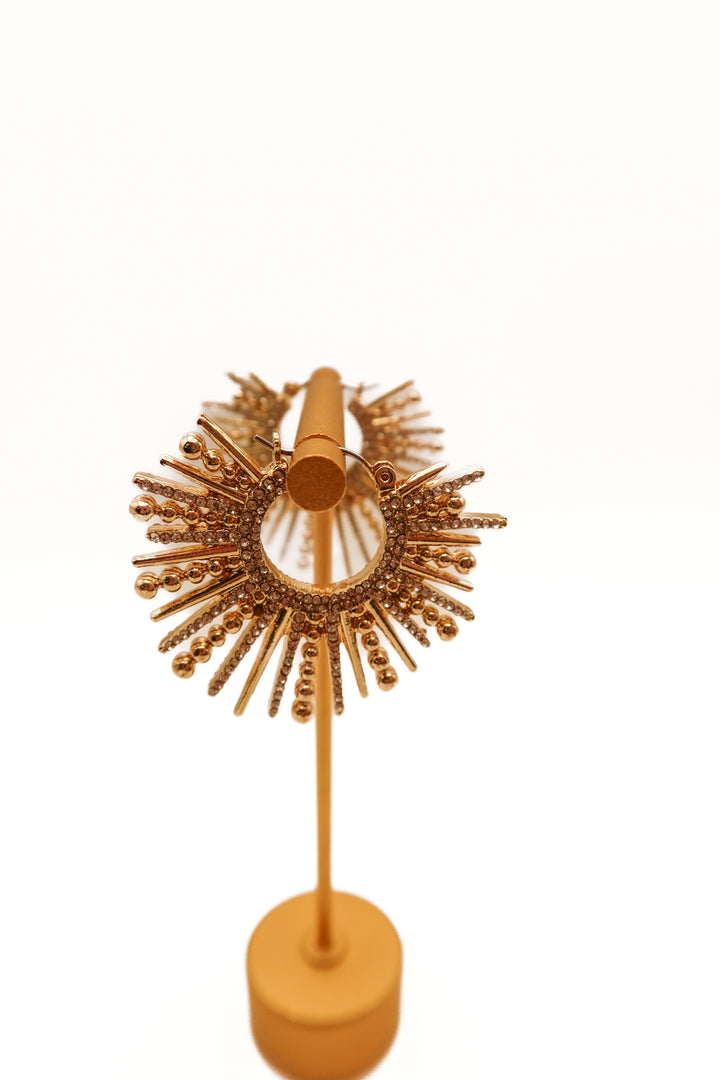 Baublebar gold spike rhinestone earrings (retail $44)