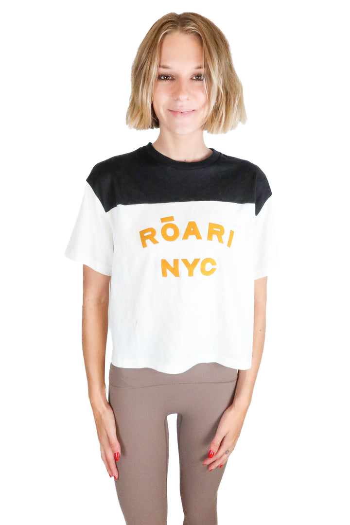 roari oversized colorblock tee (xxs; retail $148)