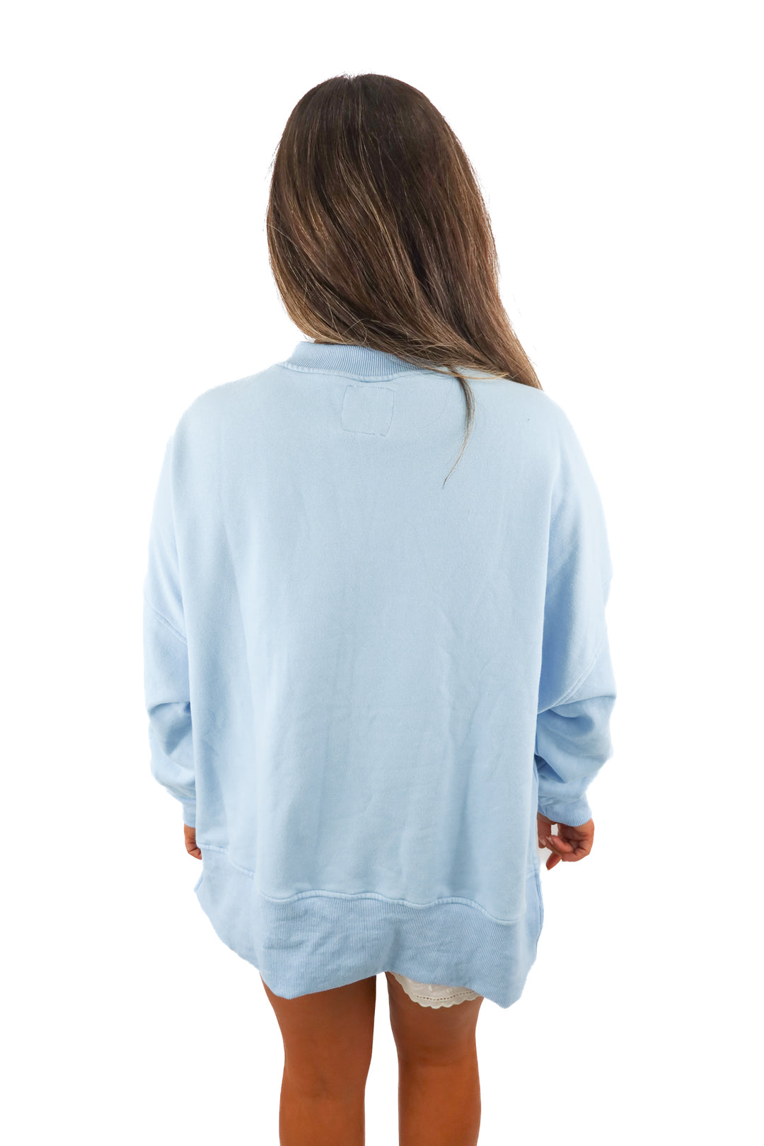 the beach club blue "mother" sweatshirt (L; retail $60)