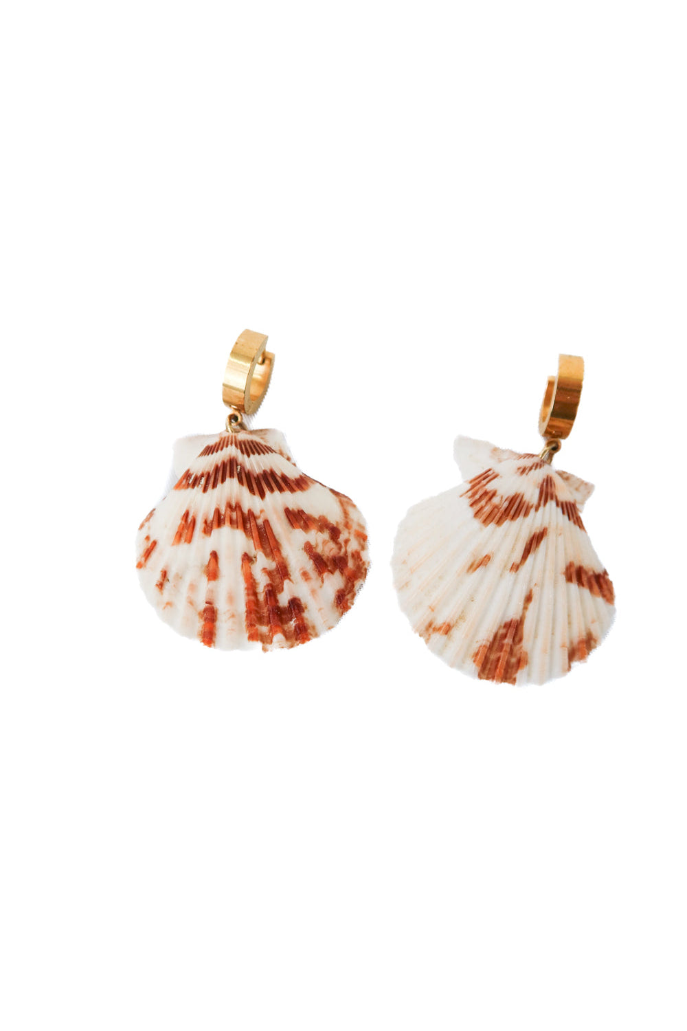 reshelled seashell marble seashell earrings (retail $105)