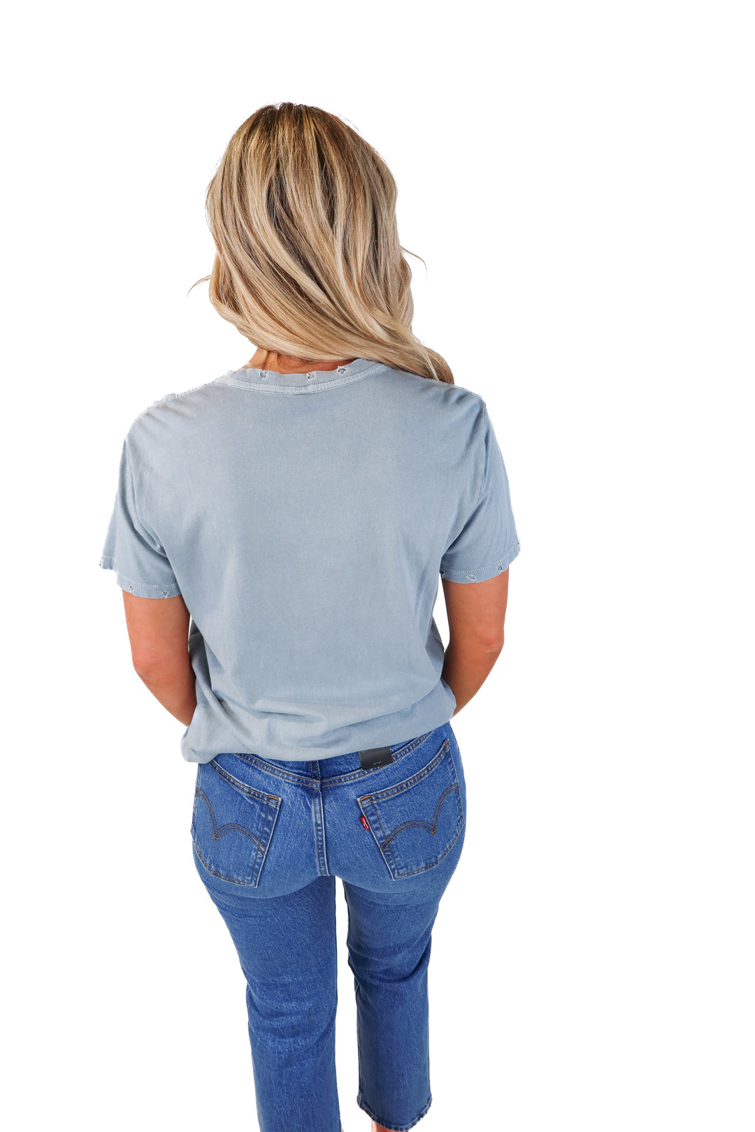 Blue tomboy graphic tee (m)