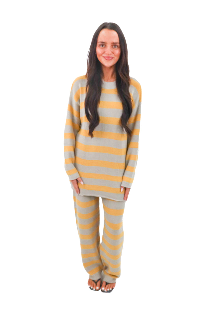 25. grey and yellow striped top (s; retail $75)