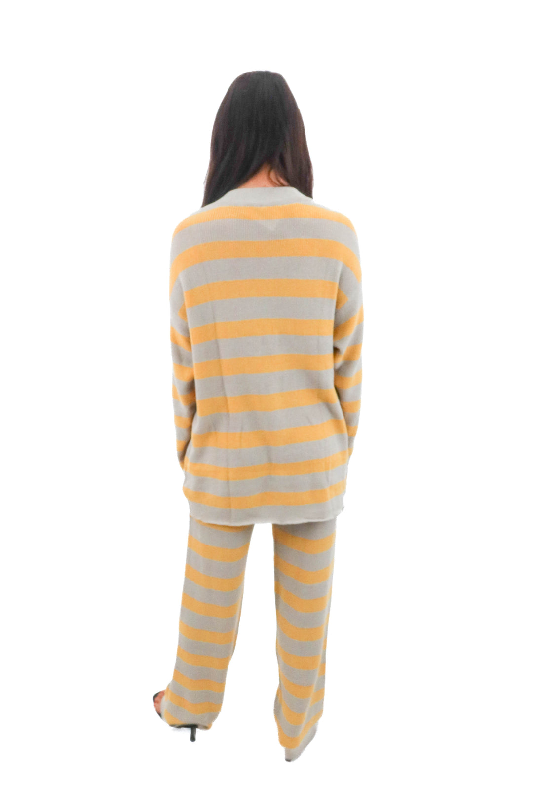 25. grey and yellow striped top (s; retail $75)