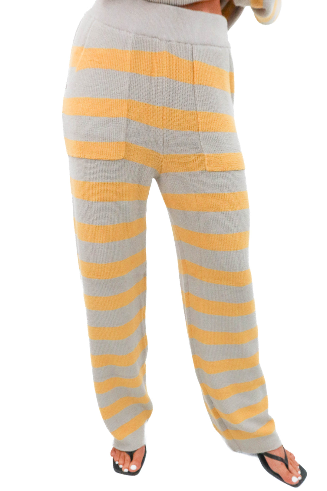 25. grey and yellow striped top (s; retail $75)