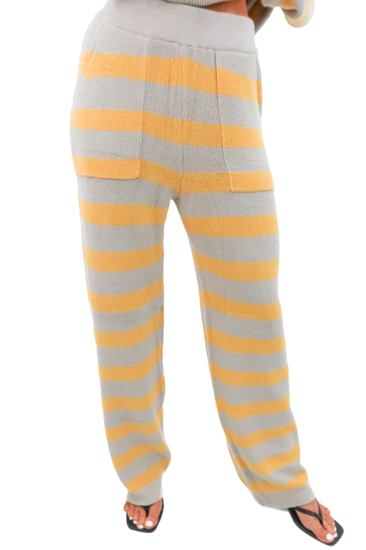 25. grey and yellow striped top (s; retail $75)