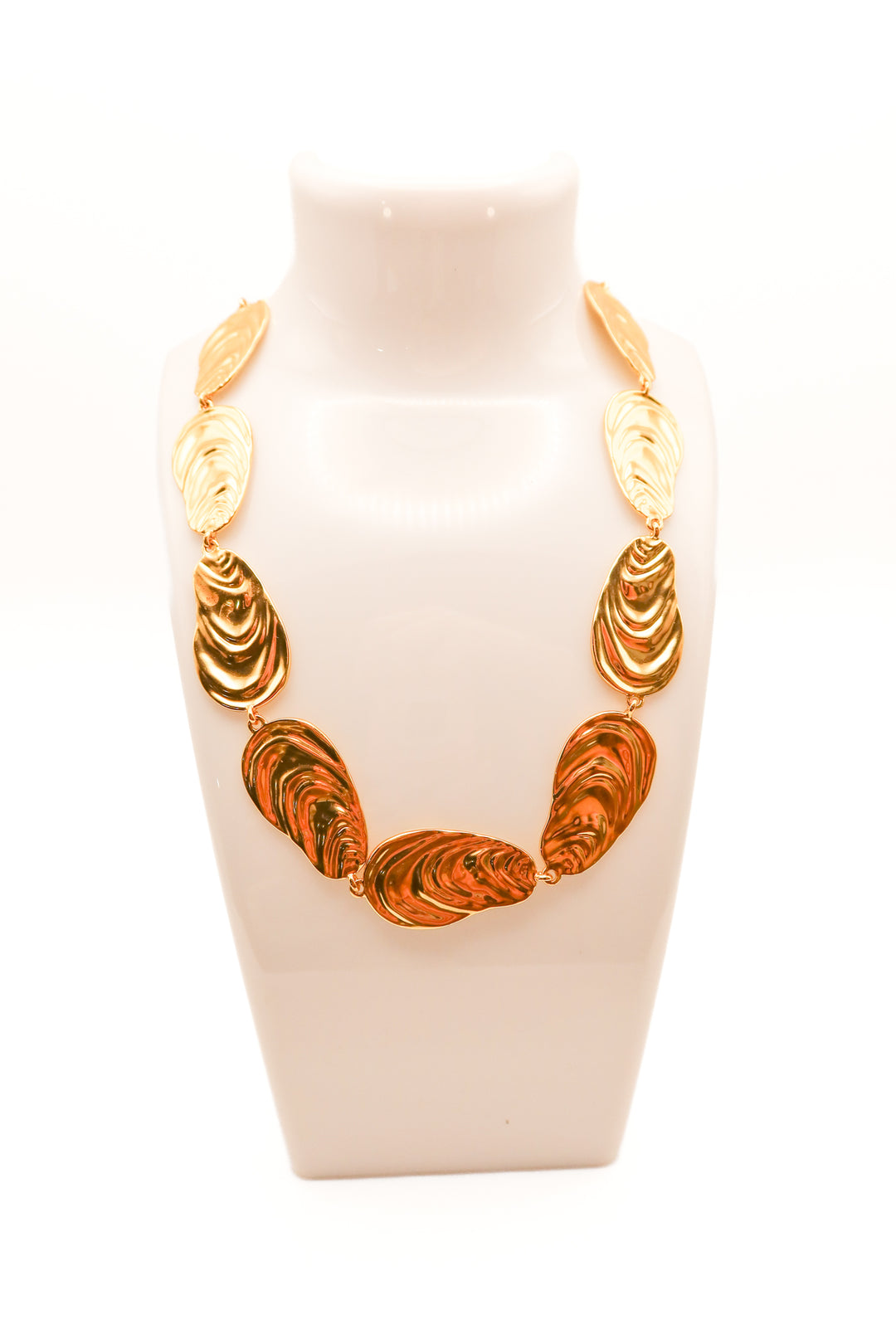 J.crew gold flat oval necklace