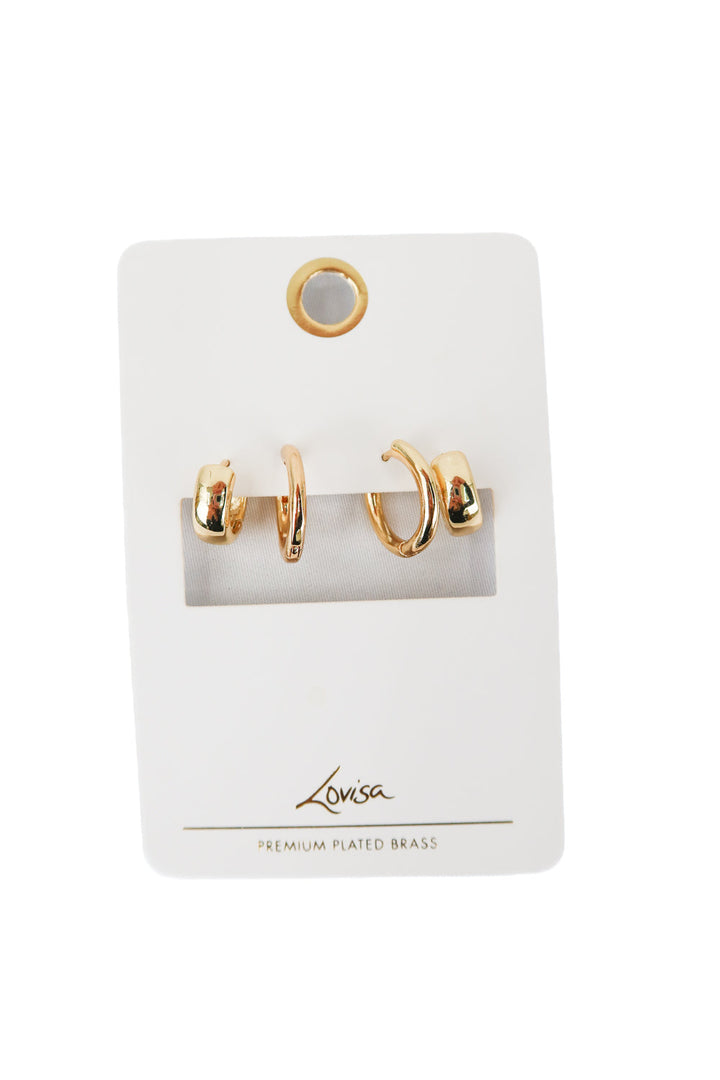 lovisa gold hoop set NWT (retail $24)