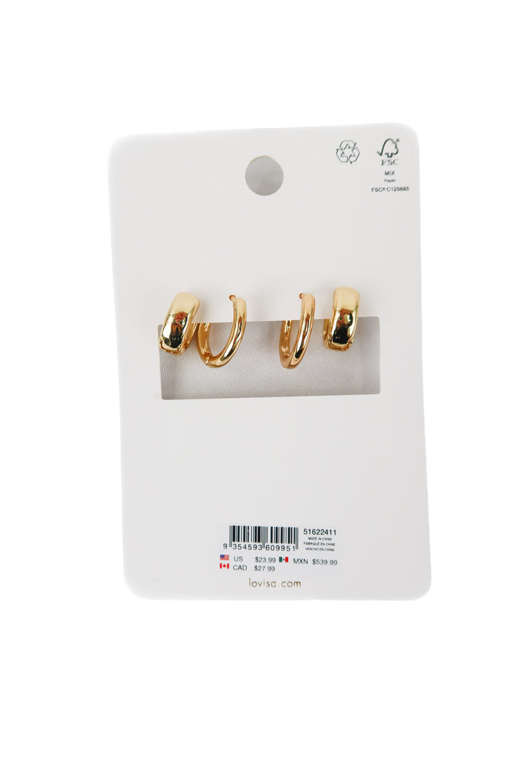 lovisa gold hoop set NWT (retail $24)