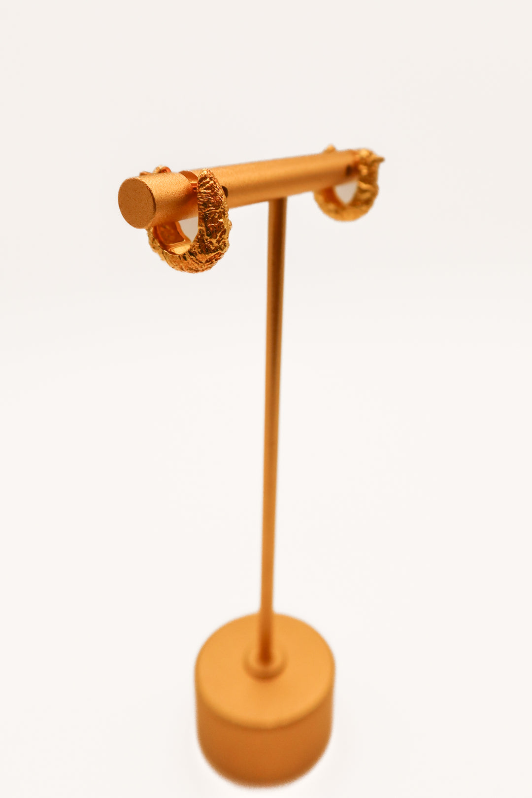 Very mini gold textured earrings