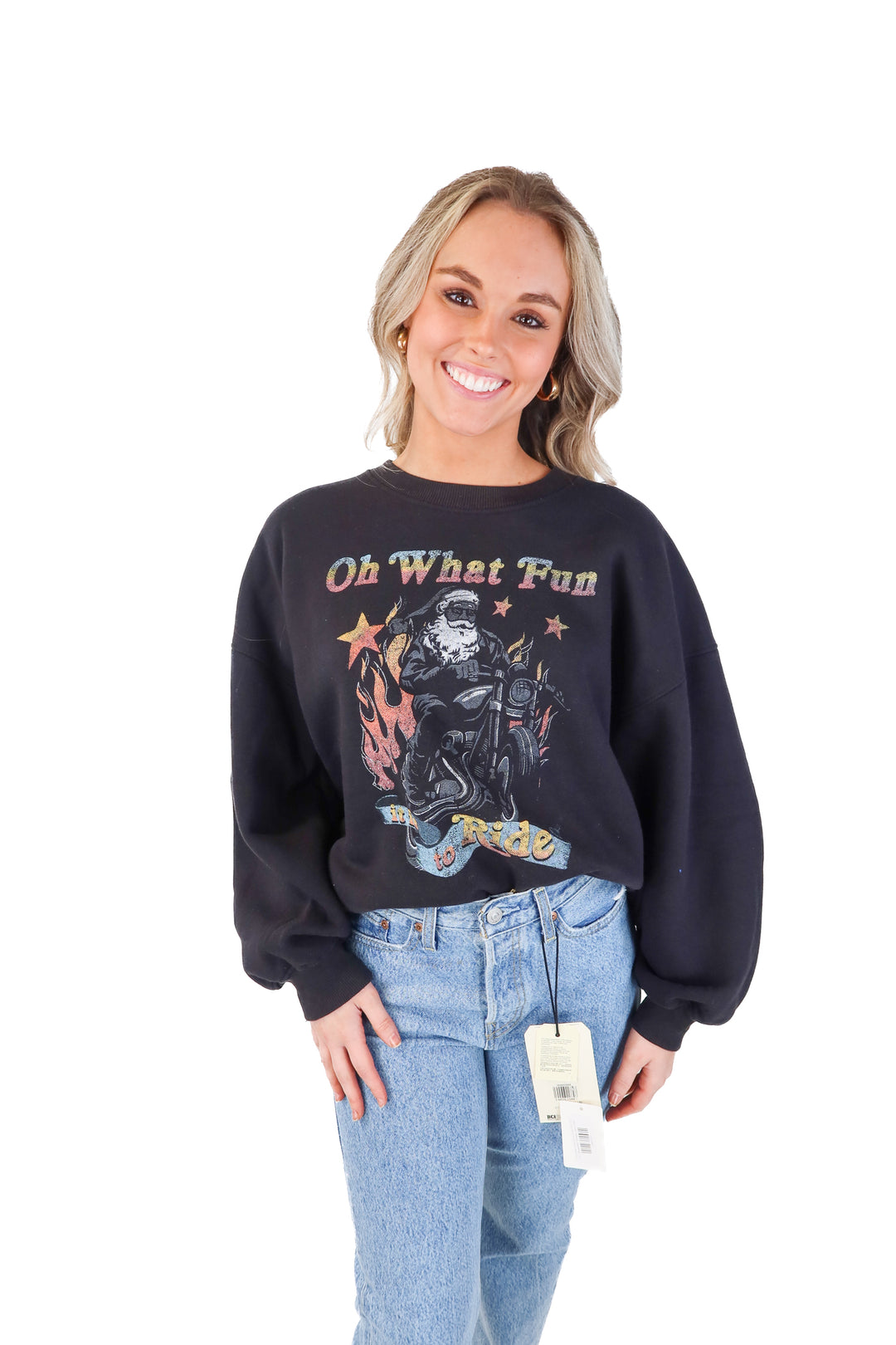 Mallory Ervin Santa Motorcycle Crewneck (s)