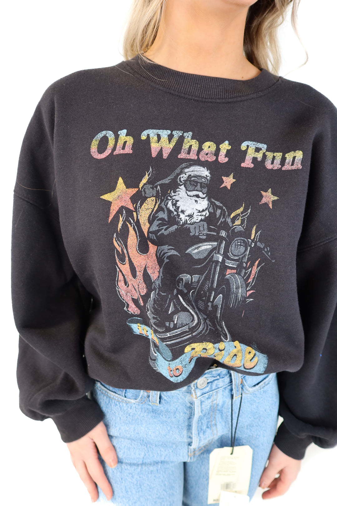 Mallory Ervin Santa Motorcycle Crewneck (s)