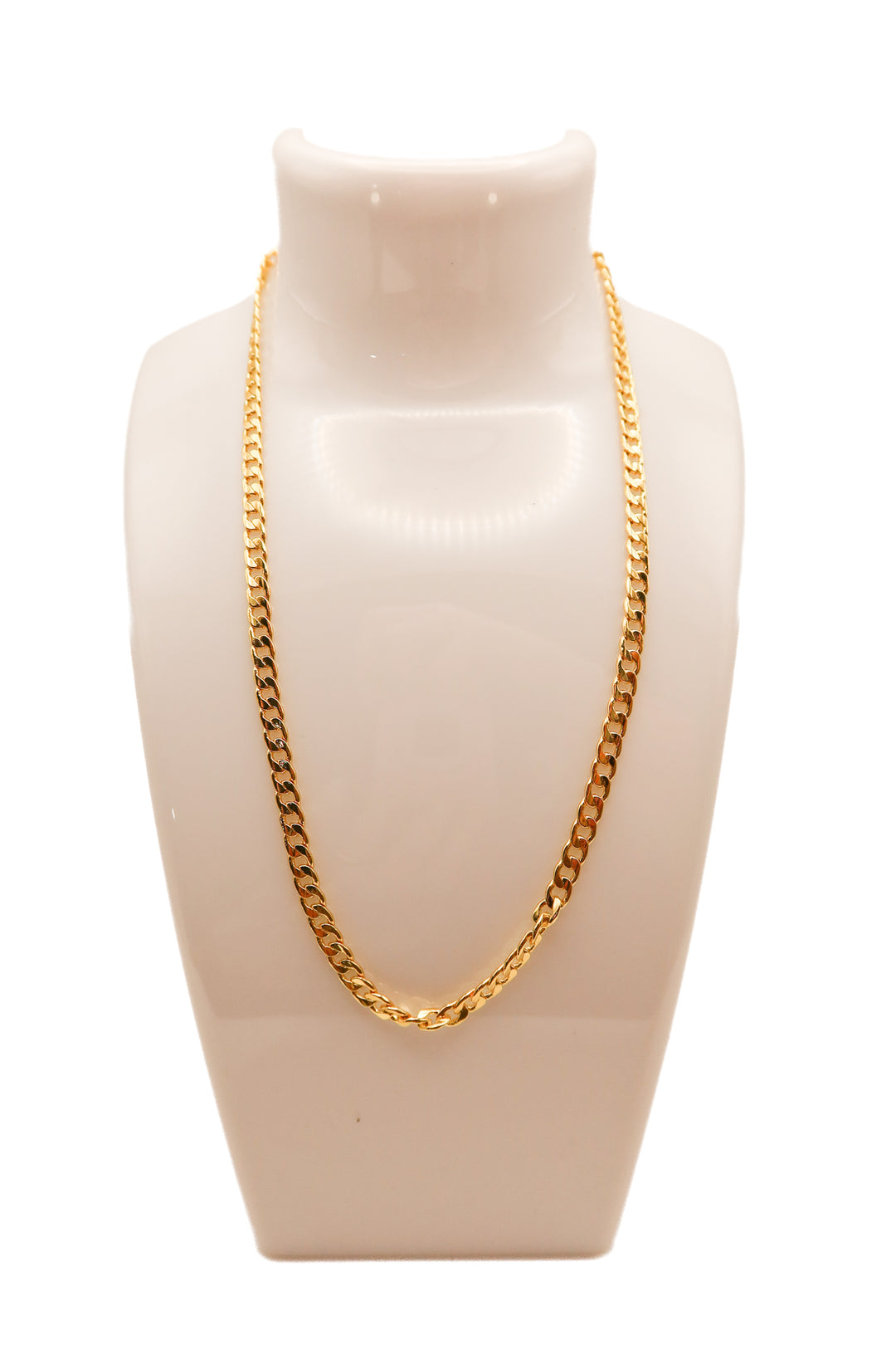 Gold small chain link necklace