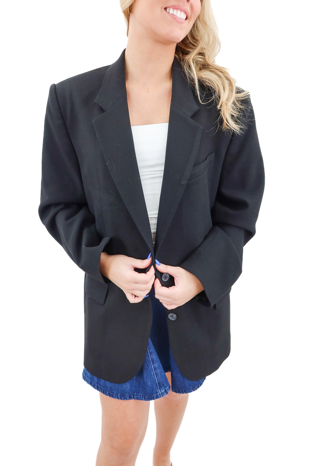 babaton black oversized blazer (s)