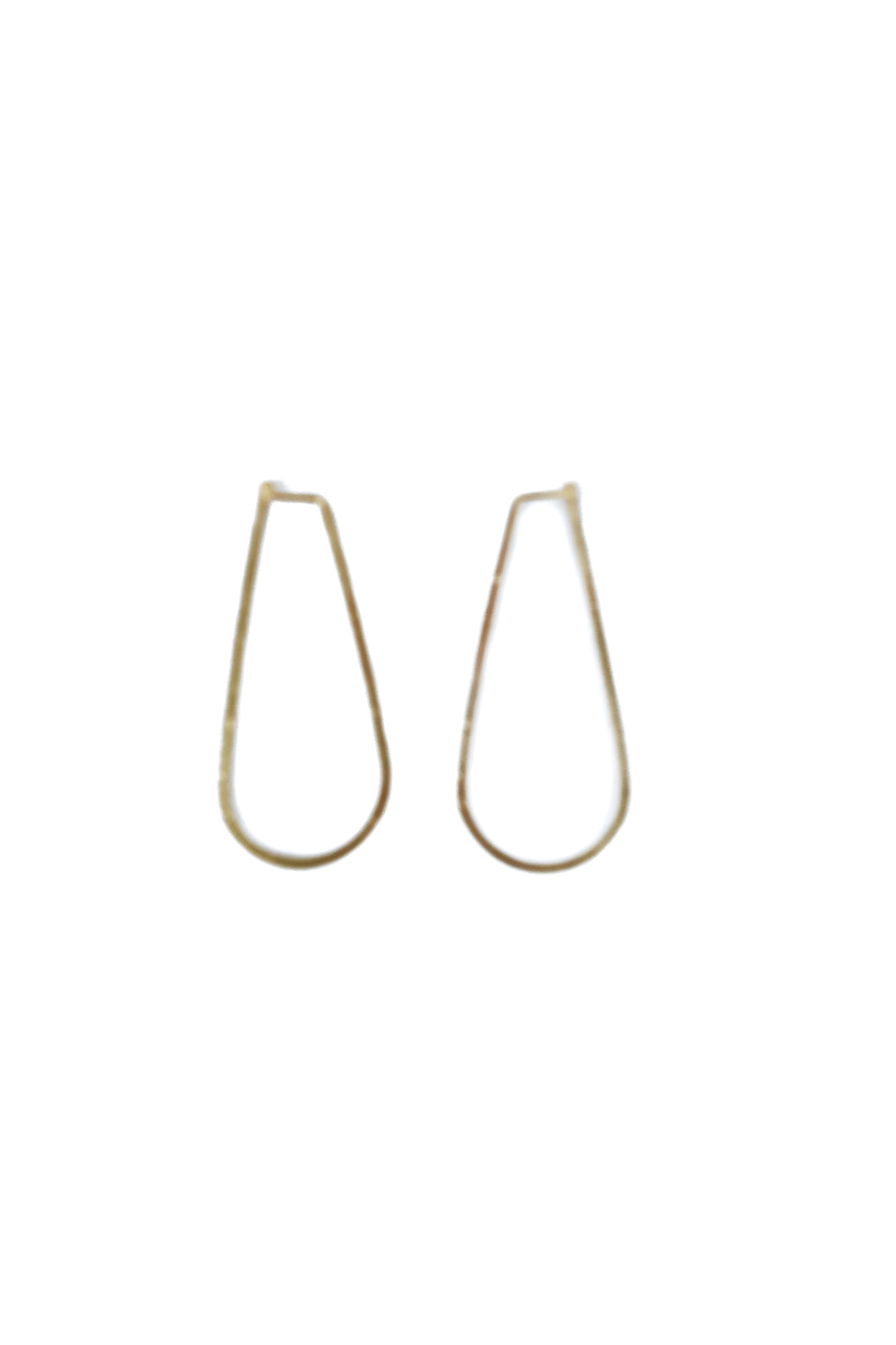 gold flat long oval hoops
