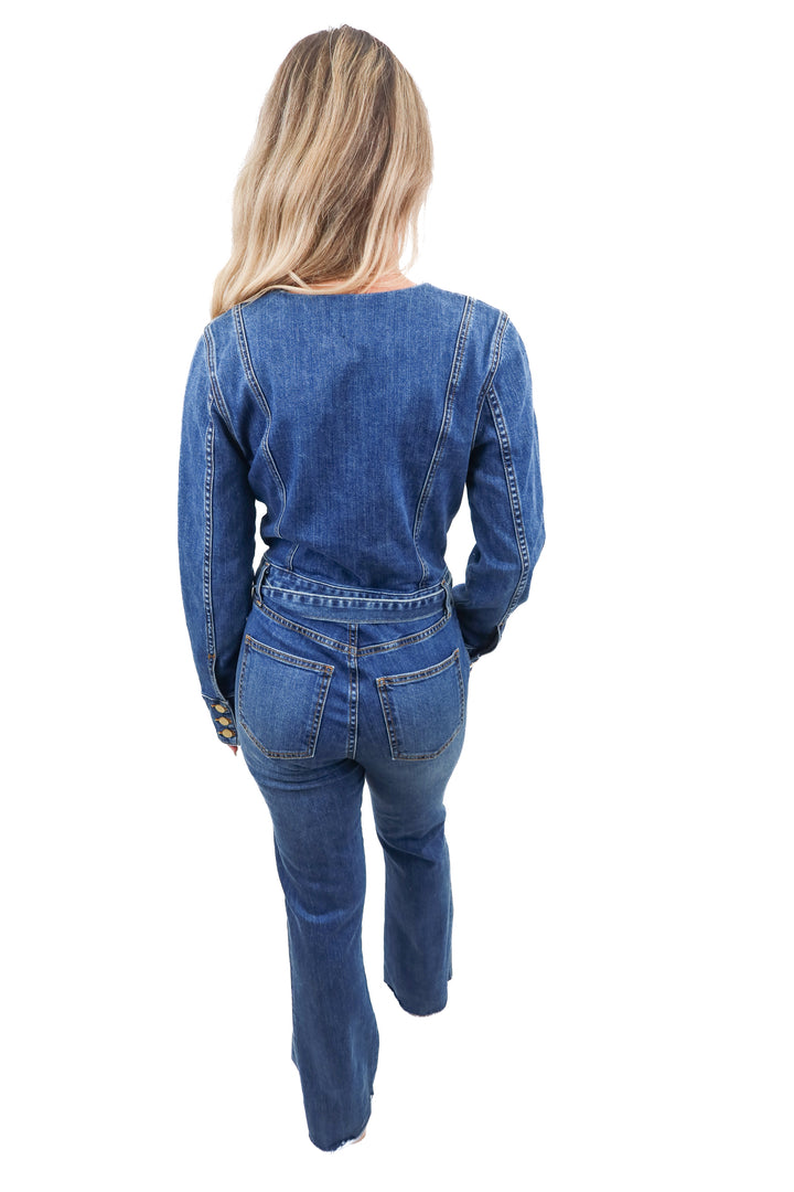 Ramy Brook Denim Jumpsuit (S/M; retail $298)