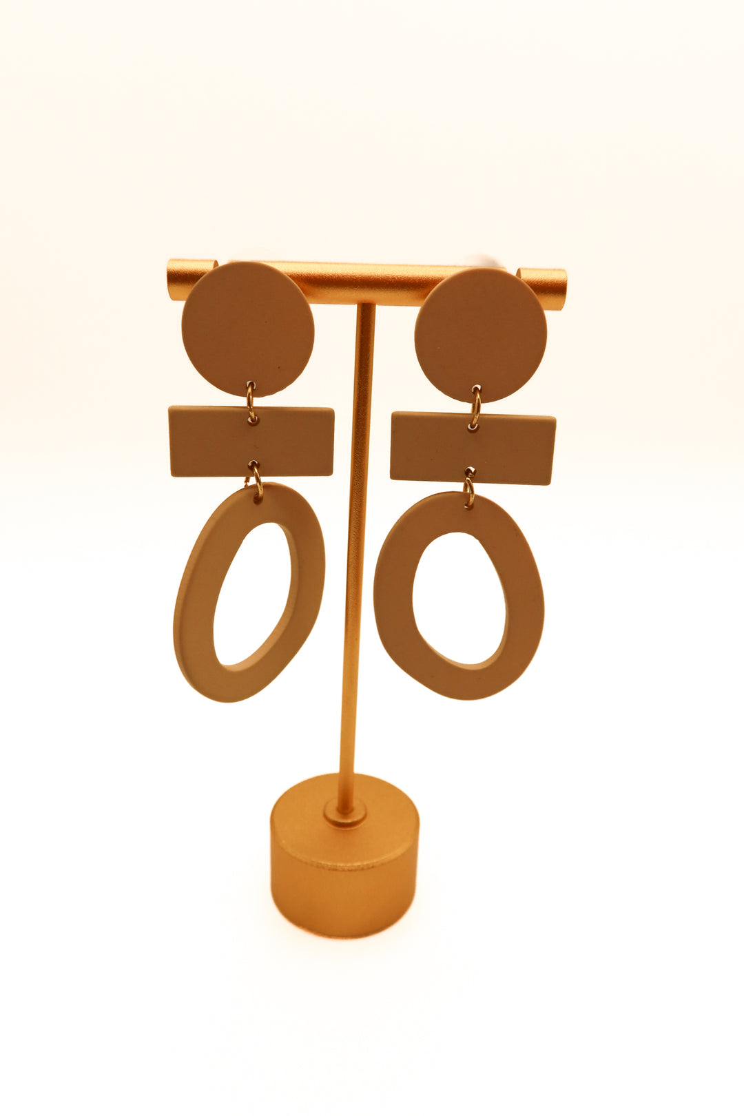 Neutral geo dangle earrings