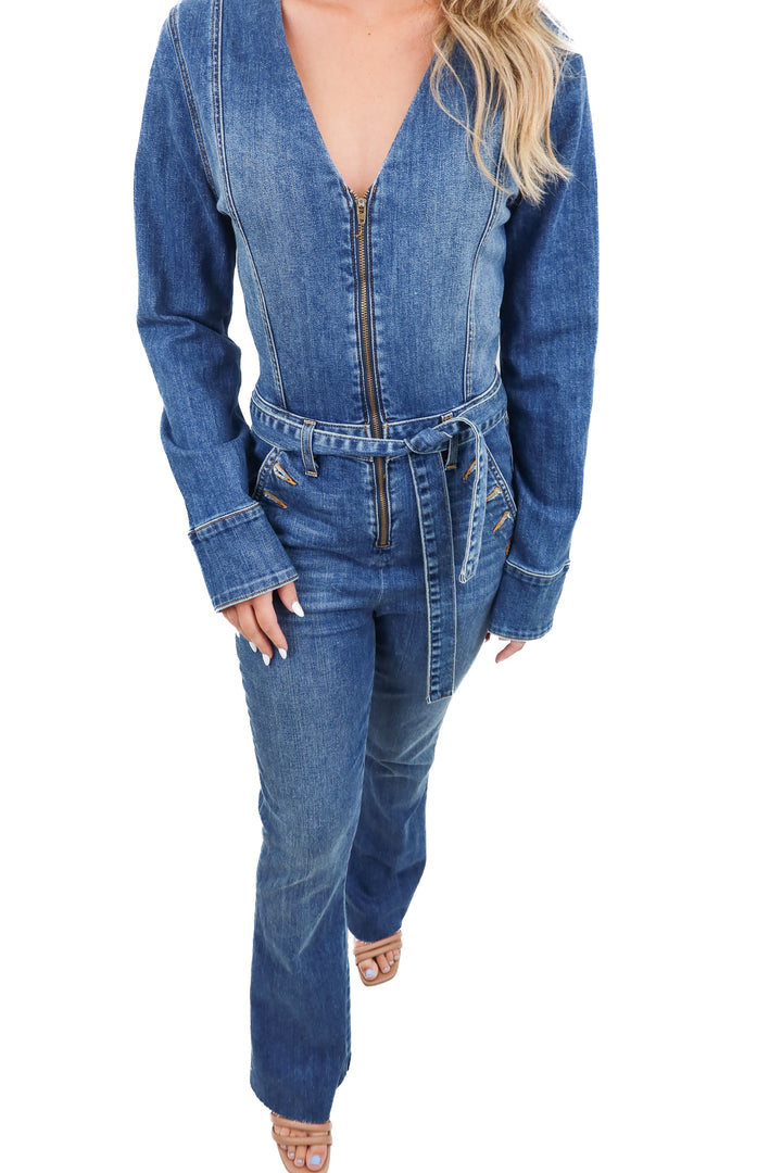 Ramy Brook Denim Jumpsuit (S/M; retail $298)