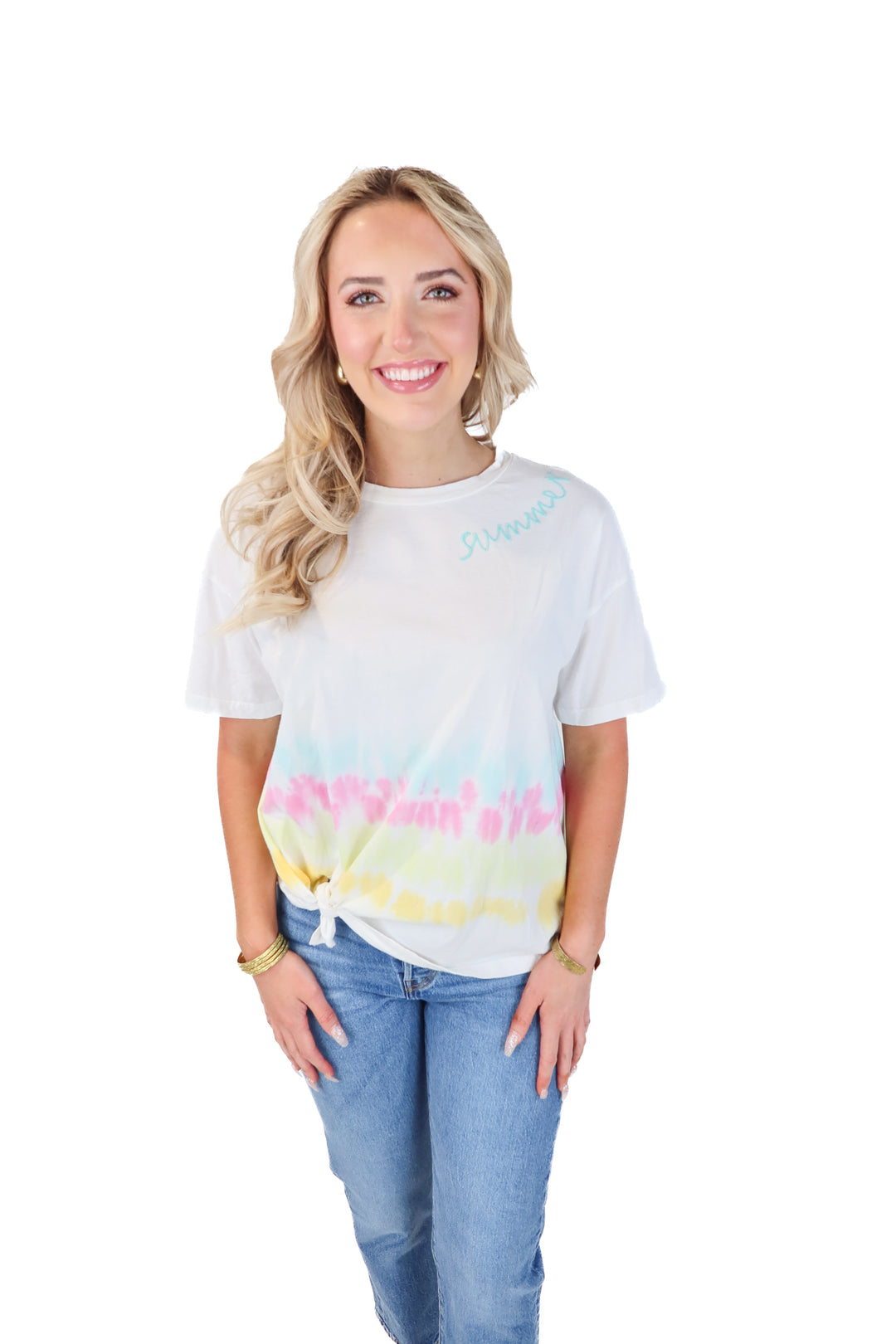Vintage summer tie dye tee (m)