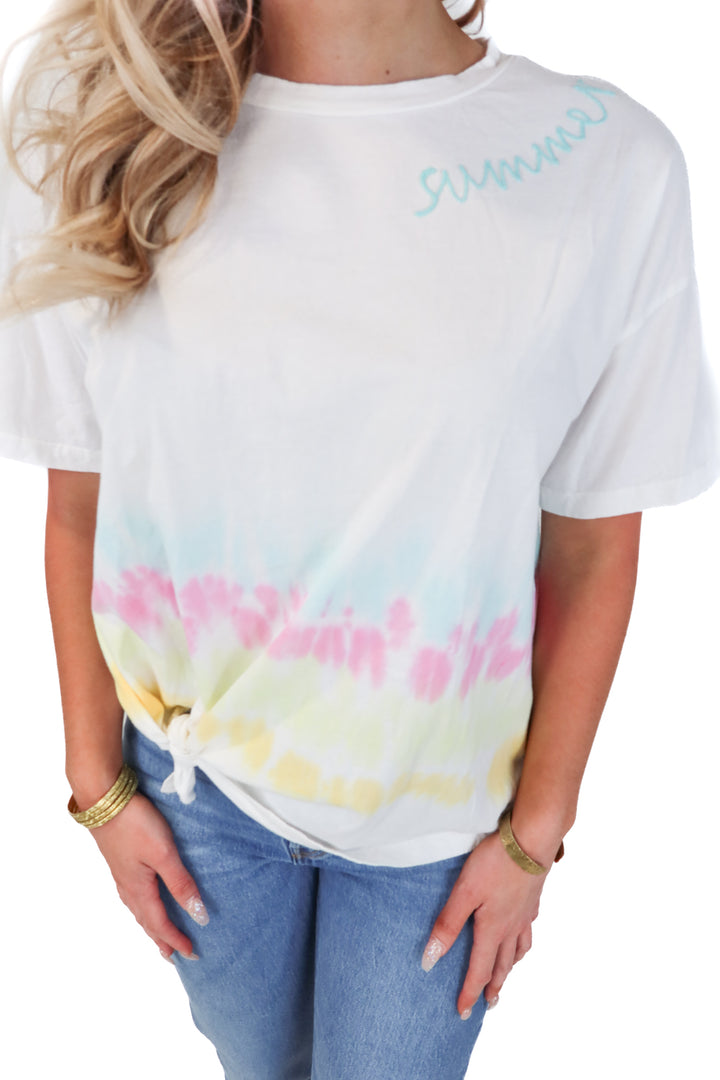 Vintage summer tie dye tee (m)