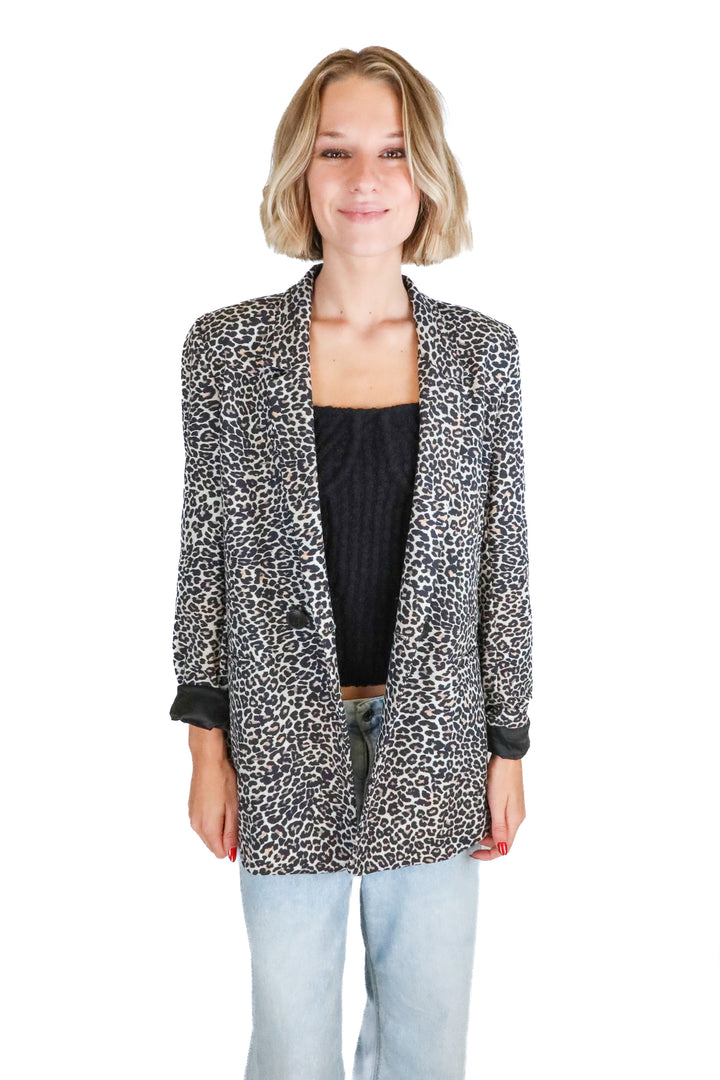 Anine Bing Leopard Print Blazer (S; retail $450)