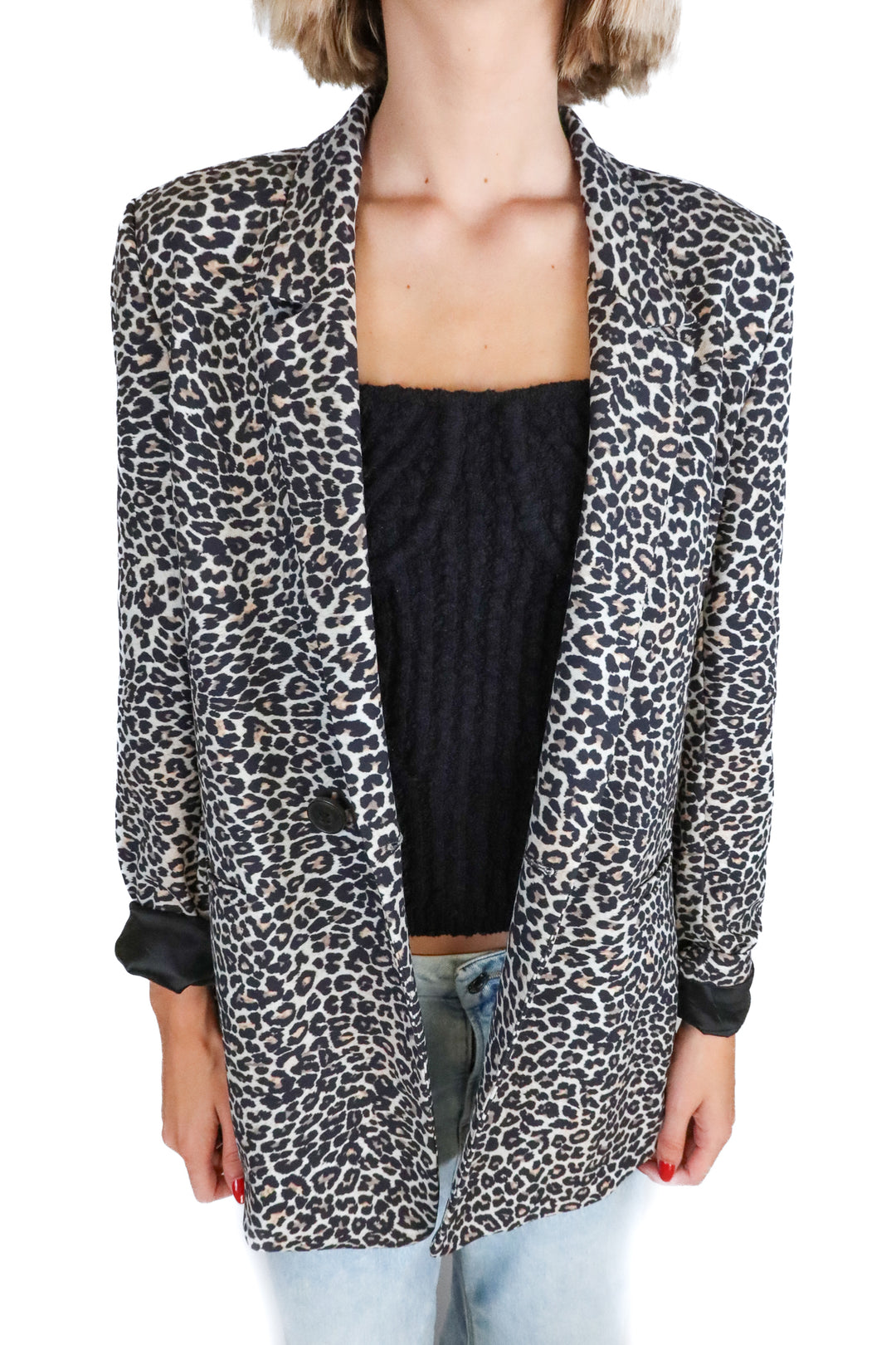 Anine Bing Leopard Print Blazer (S; retail $450)