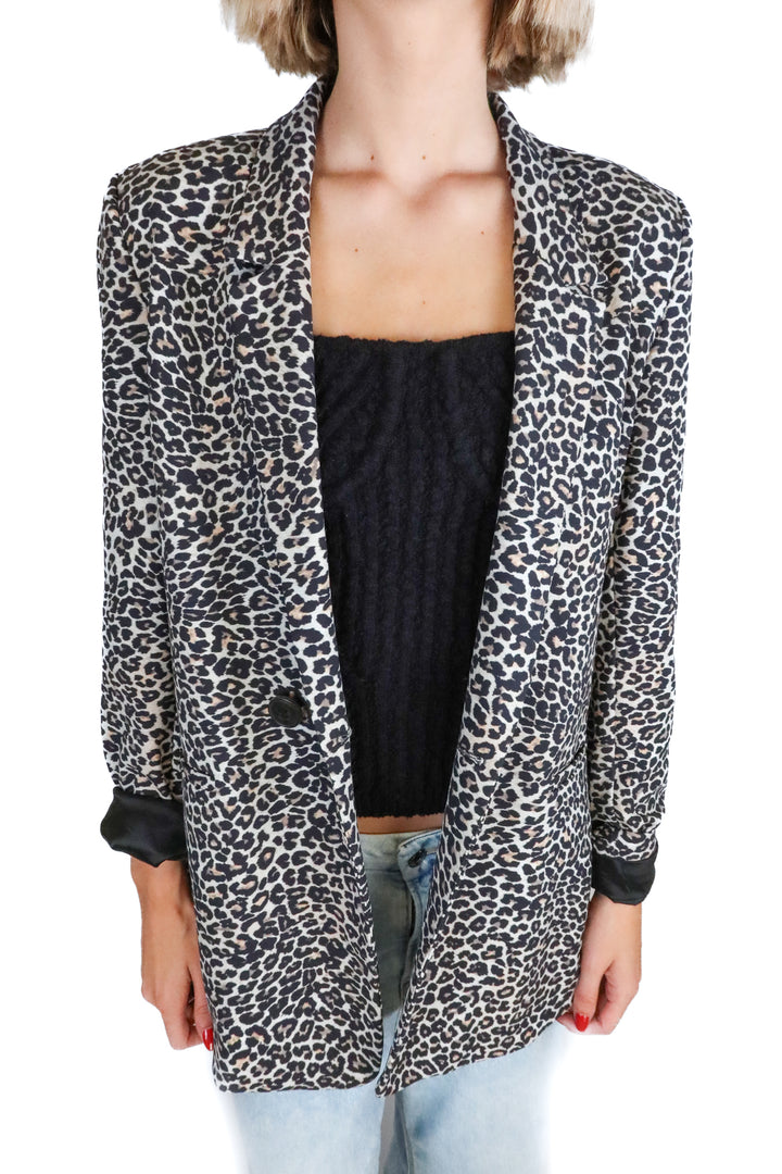Anine Bing Leopard Print Blazer (S; retail $450)