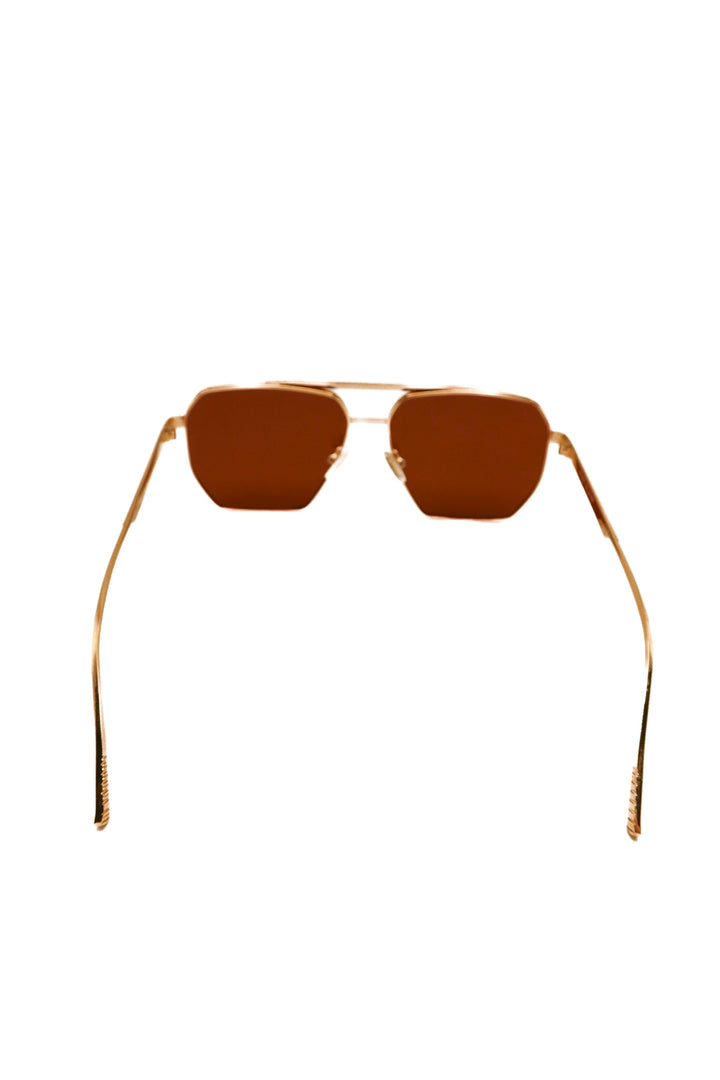 Sojos gold hexagon sunglasses