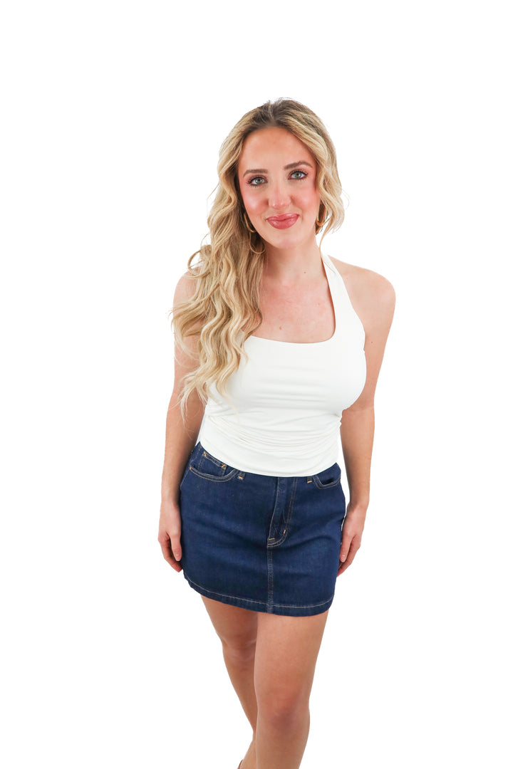 suuksess cream halter top (S; retail $38.95)