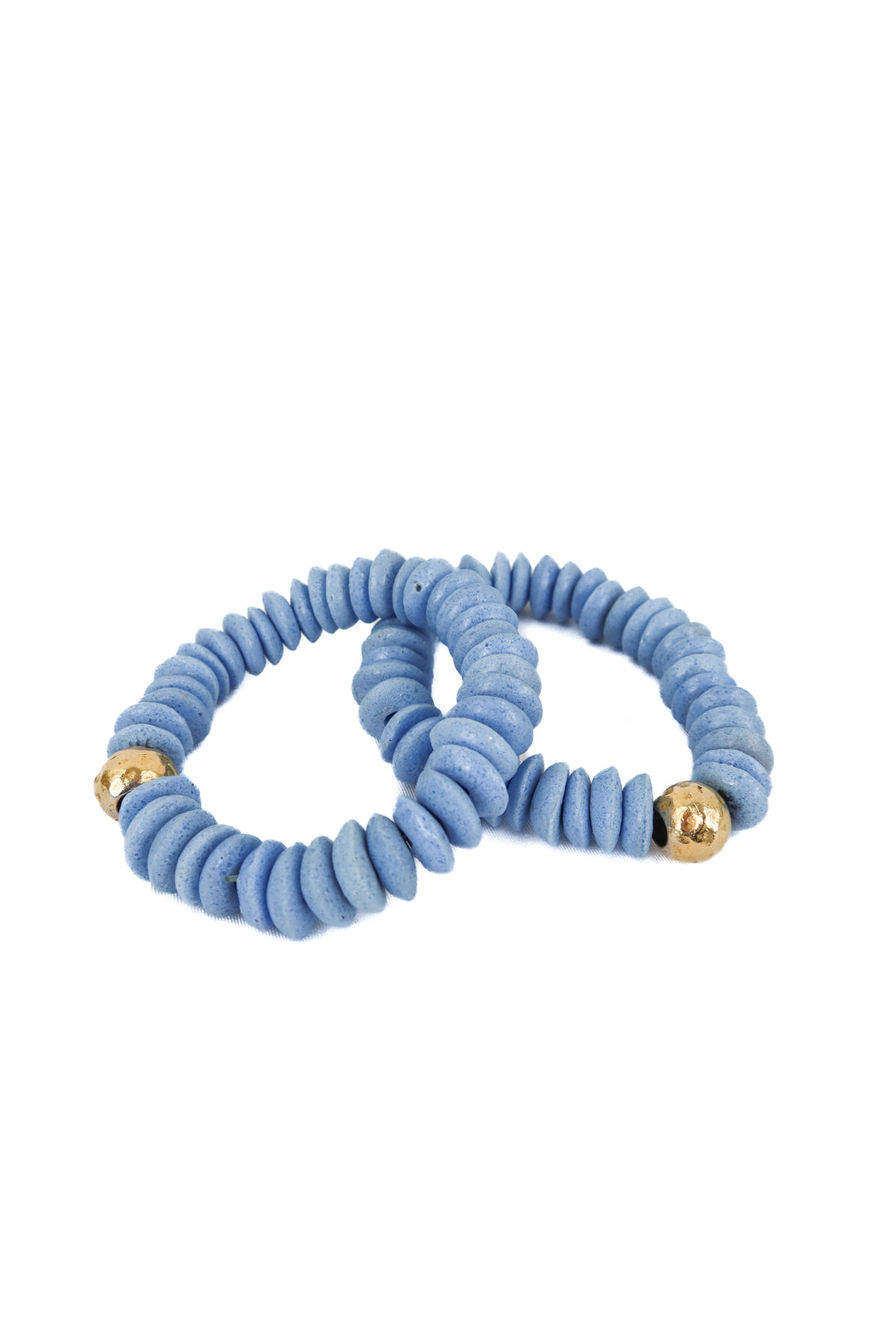 blue beaded chunky bracelets