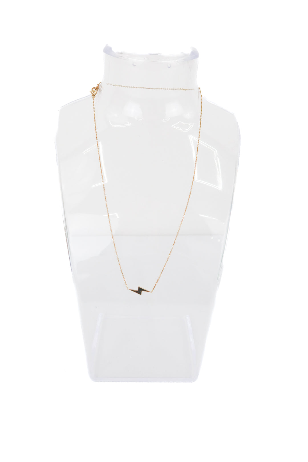dainty gold lightening bolt necklace 14k gold