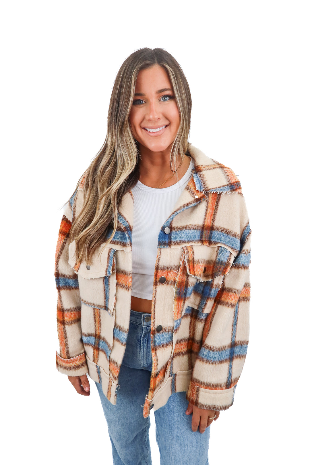 POL plaid jacket (S; retail $78)