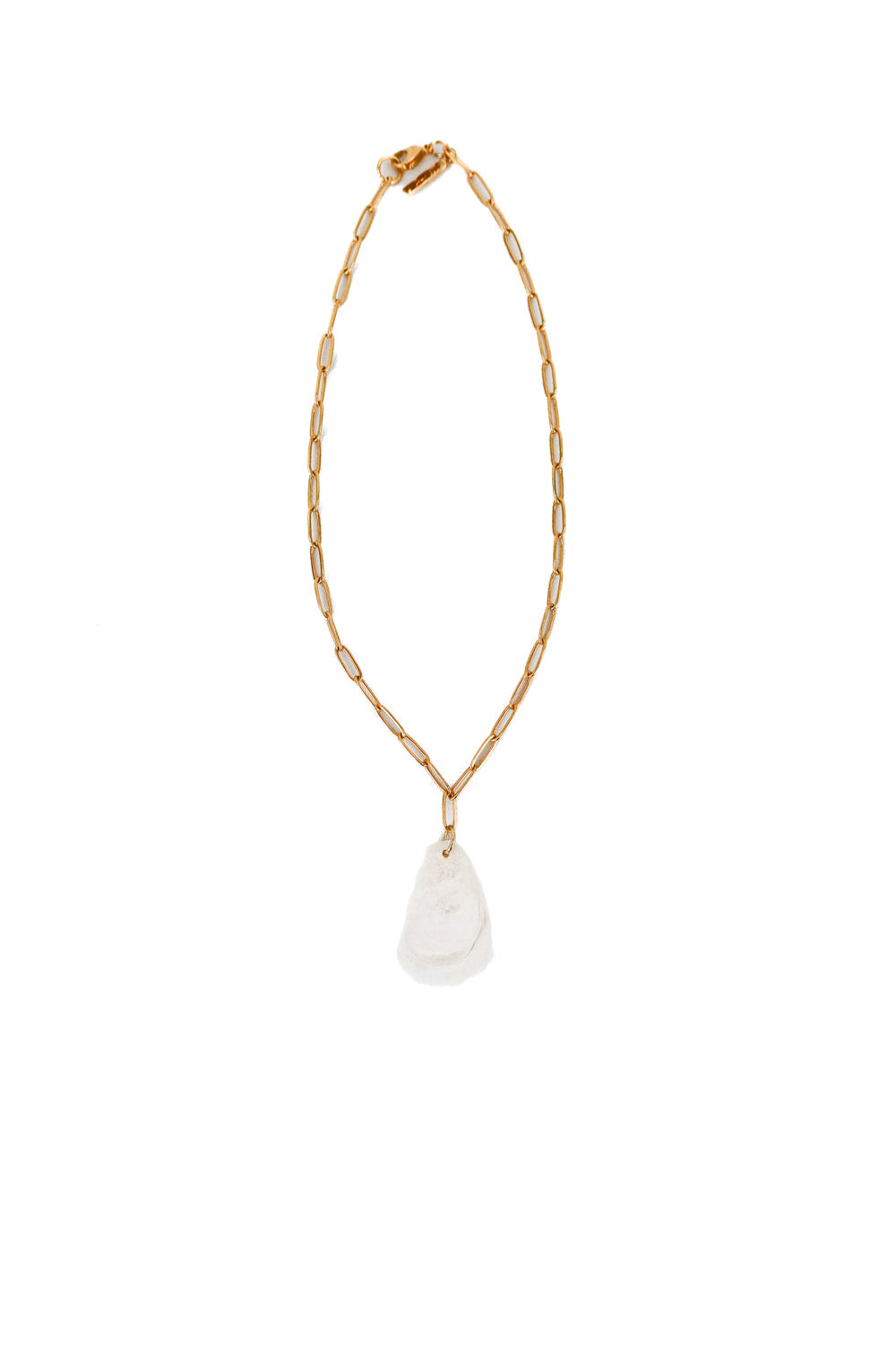 reshelled long shell gold chain necklace (retail $120)