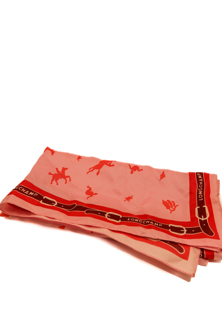 Longchamp pink/red scarf (retail $130)