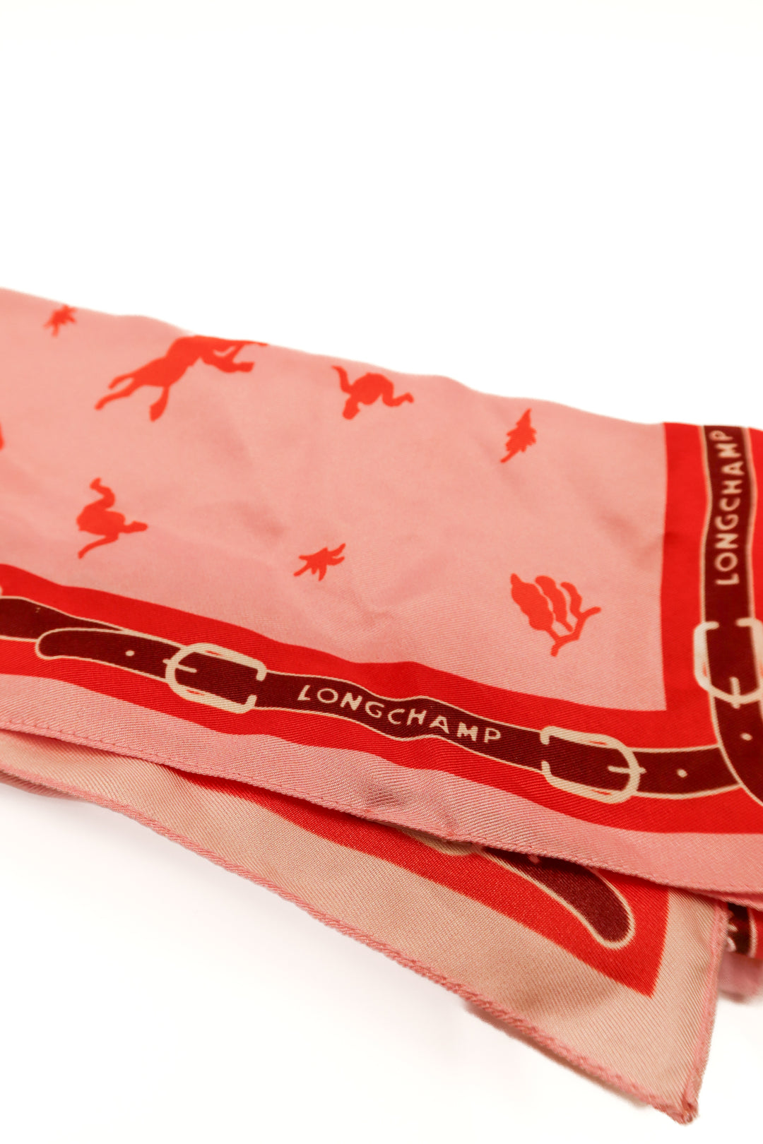 Longchamp pink/red scarf (retail $130)