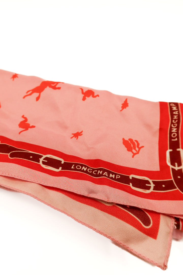 Longchamp pink/red scarf (retail $130)