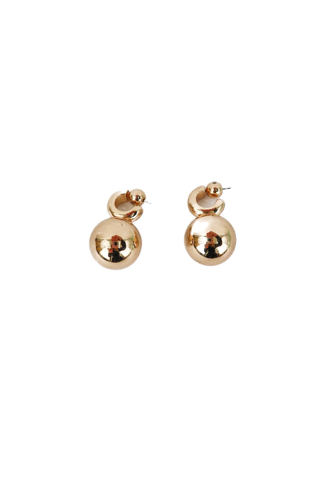 jenny bird large gold ball/mini hoop earrings (retail $158)