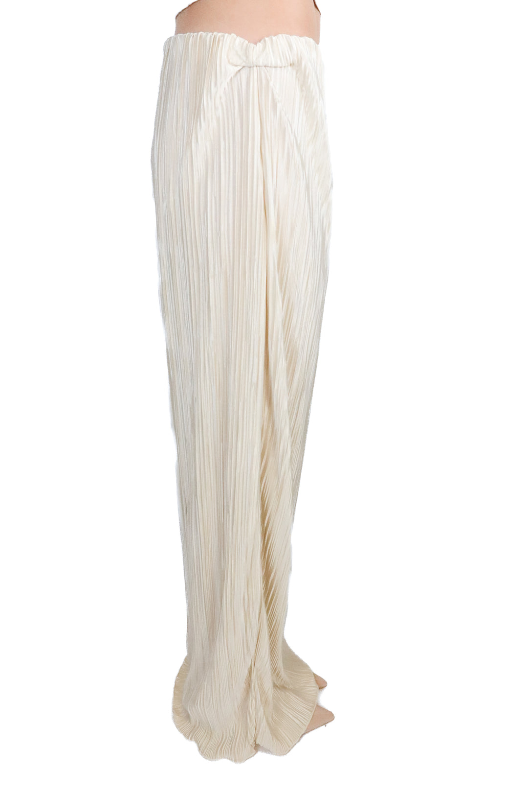 Song Of Style Champagne Satin Pleated Midi Skirt NWT (S; retail $178)