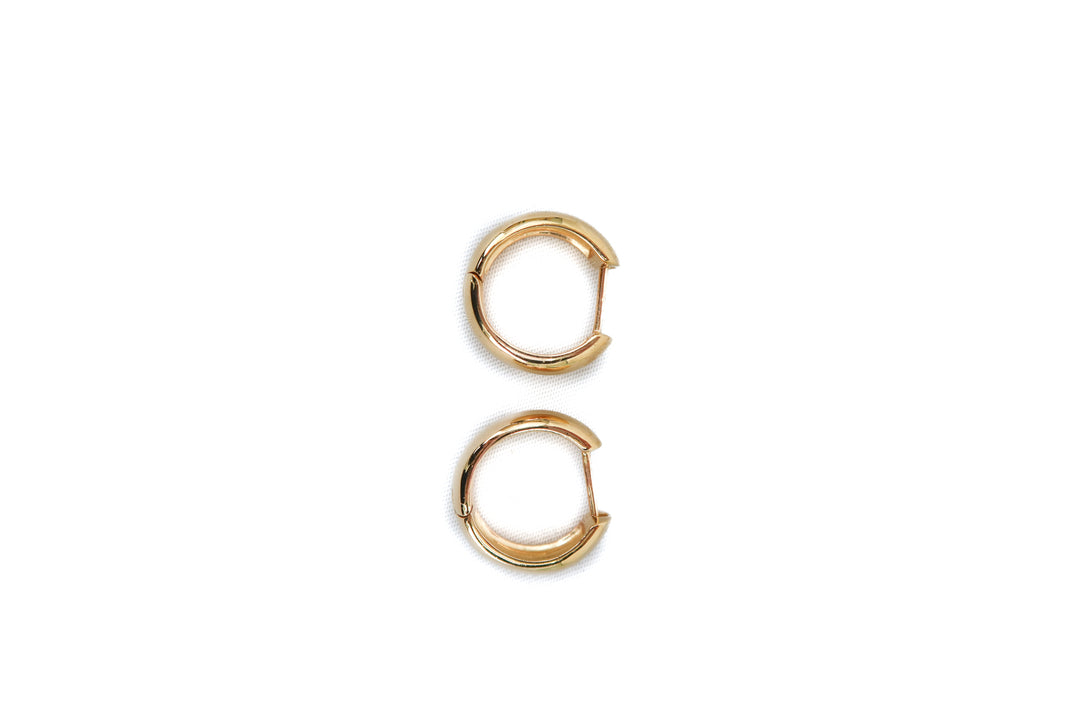 gold small thick hoops